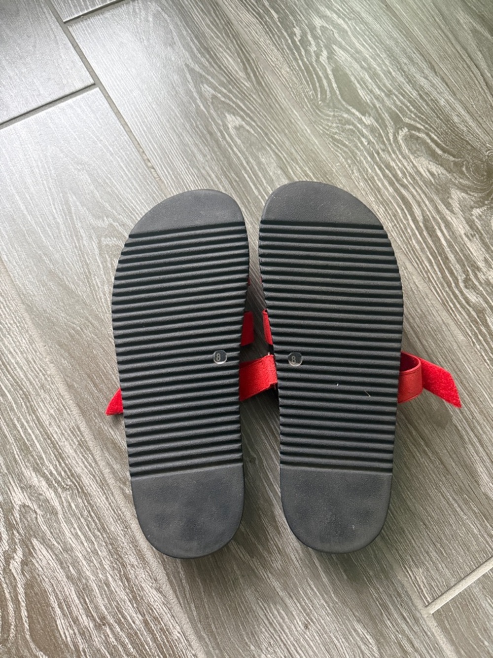 Steve Madden Red Suede Double Strap Slide Sandals - Picture 2 of 3
